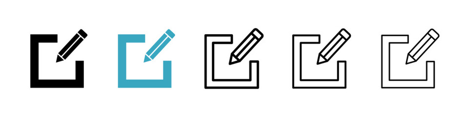 Poster - Post icons in Multiple Styles Set. Vector Illustration