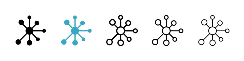 Network icons in Multiple Styles Set. Vector Illustration