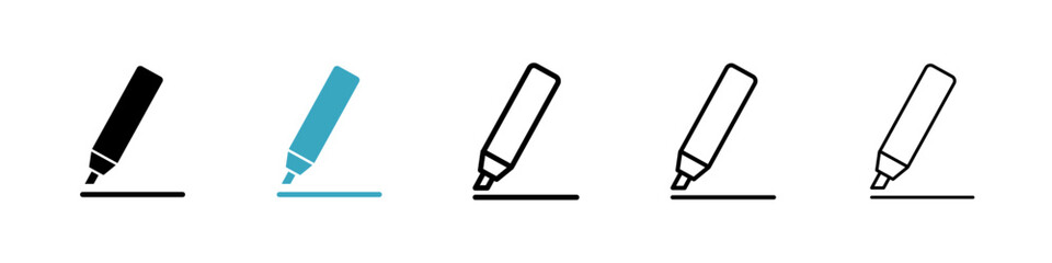 Poster - Marker icons in Multiple Styles Set. Vector Illustration