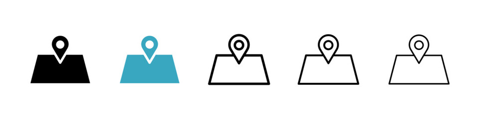 Poster - Map icons in Multiple Styles Set. Vector Illustration