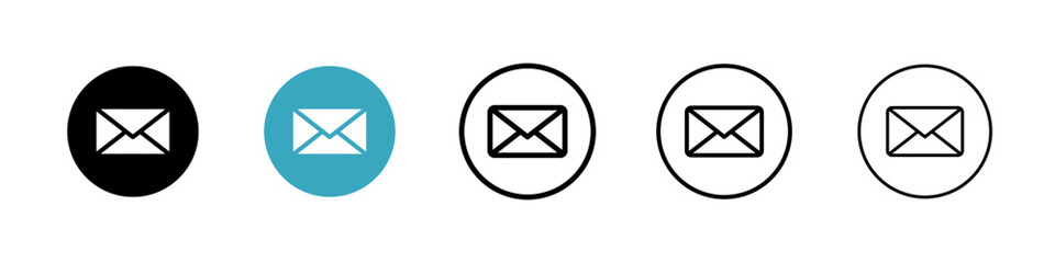 Poster - Inbox icons in Multiple Styles Set. Vector Illustration