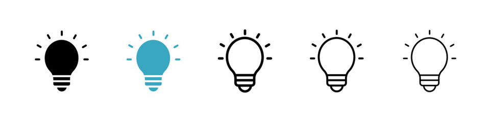 Poster - Idea icons in Multiple Styles Set. Vector Illustration