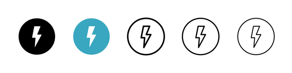 Poster - Flash icons in Multiple Styles Set. Vector Illustration