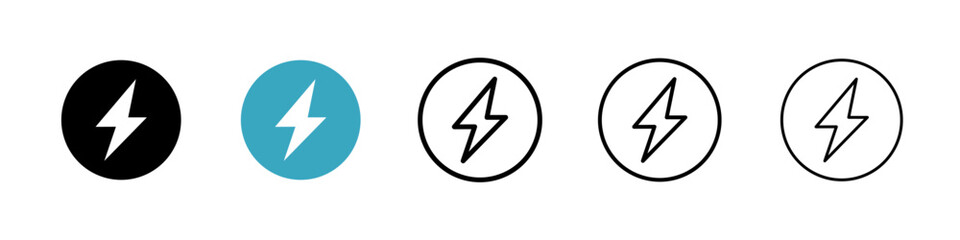 Poster - Flash icons in Multiple Styles Set. Vector Illustration