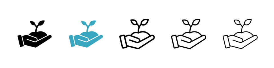 Poster - Environment icons in Multiple Styles Set. Vector Illustration