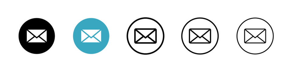 Poster - Email button icons in Multiple Styles Set. Vector Illustration