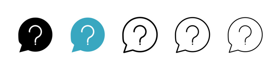 Poster - Doubts button icons in Multiple Styles Set. Vector Illustration