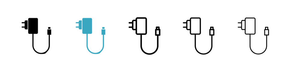Poster - Charger icons in Multiple Styles Set. Vector Illustration