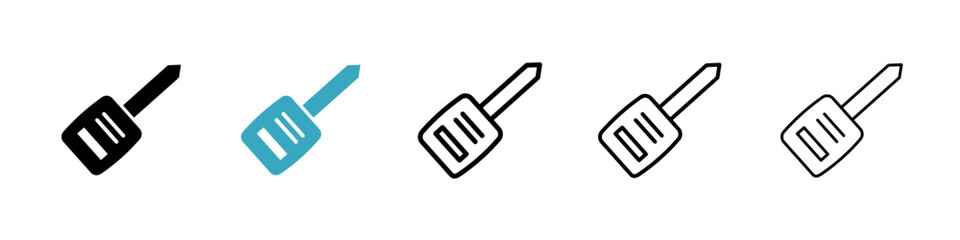 Poster - Car Key icons in Multiple Styles Set. Vector Illustration