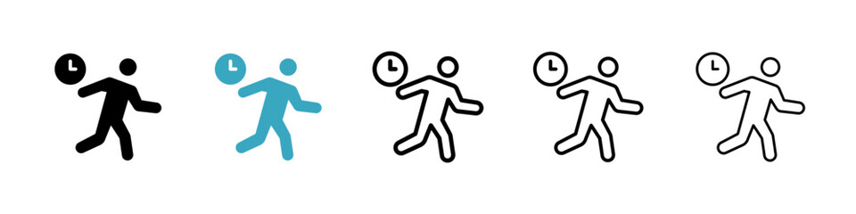Poster - Busy icons in Multiple Styles Set. Vector Illustration