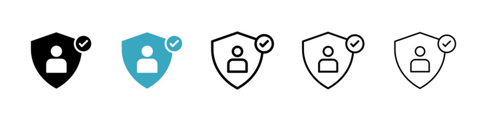 Poster - Authentication icons in Multiple Styles Set. Vector Illustration