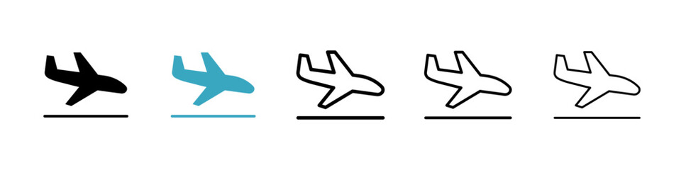 Poster - Arrival icons in Multiple Styles Set. Vector Illustration
