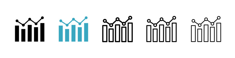 Poster - Analytic icons in Multiple Styles Set. Vector Illustration