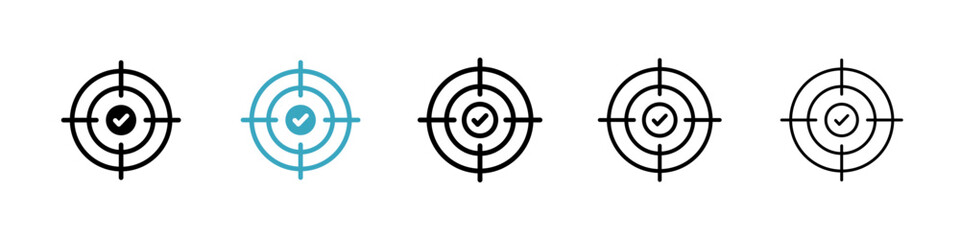 Poster - Accuracy icons in Multiple Styles Set. Vector Illustration