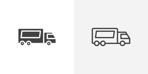 Poster - Truck icon vector symbol for mobile apps and website UI designs.