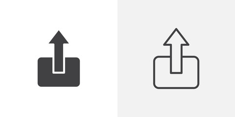 Poster - Upload icon vector symbol for mobile apps and website UI designs.