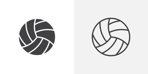 Poster - Volley ball icon vector symbol for mobile apps and website UI designs.