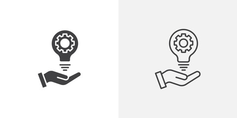 Poster - Solution icon vector symbol for mobile apps and website UI designs.