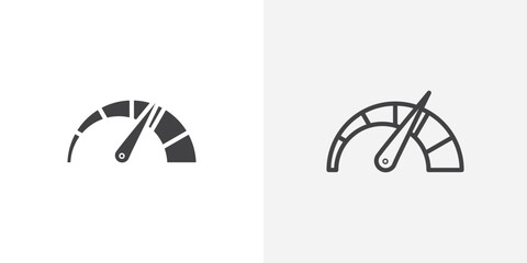 Poster - Speedometer icon vector symbol for mobile apps and website UI designs.