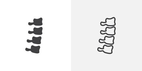 Poster - Spine icon vector symbol for mobile apps and website UI designs.