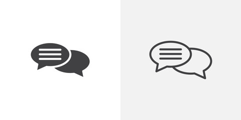 Poster - Speech bubble icon vector symbol for mobile apps and website UI designs.