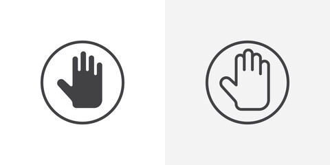 Poster - Stop icon vector symbol for mobile apps and website UI designs.