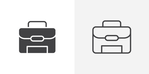 Poster - Suitcase icon vector symbol for mobile apps and website UI designs.