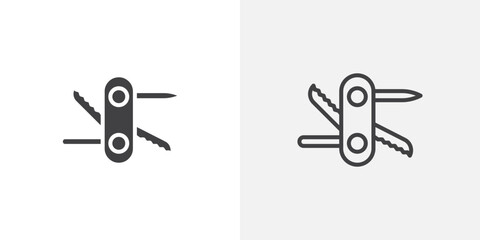 Poster - Swiss Knife icon vector symbol for mobile apps and website UI designs.