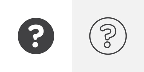 Poster - Question icon vector symbol for mobile apps and website UI designs.
