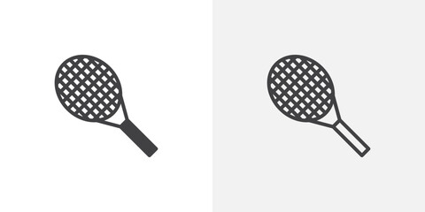 Poster - Racket icon vector symbol for mobile apps and website UI designs.