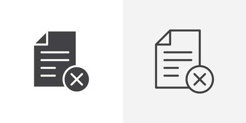Poster - Remove document icon vector symbol for mobile apps and website UI designs.