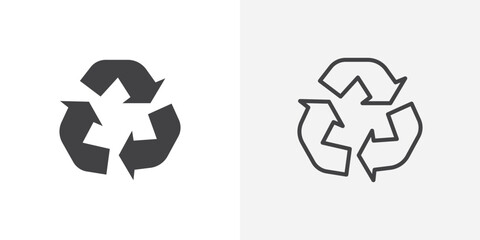 Poster - Recycle icon vector symbol for mobile apps and website UI designs.
