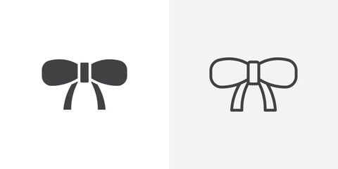 Poster - Ribbon icon vector symbol for mobile apps and website UI designs.