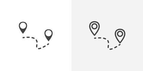 Poster - Route icon vector symbol for mobile apps and website UI designs.