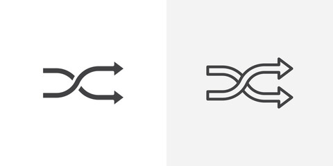 Poster - Shuffle icon vector symbol for mobile apps and website UI designs.