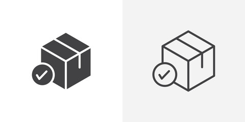 Poster - Package icon vector symbol for mobile apps and website UI designs.