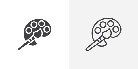 Poster - Palette icon vector symbol for mobile apps and website UI designs.