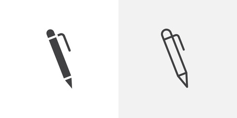 Poster - Pen icon vector symbol for mobile apps and website UI designs.
