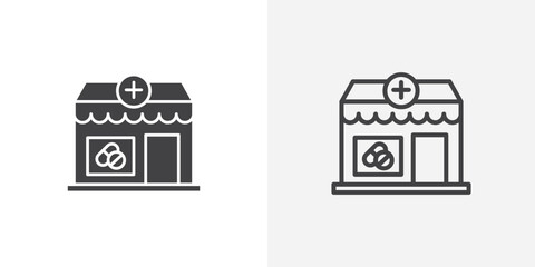 Poster - Pharmacy icon vector symbol for mobile apps and website UI designs.