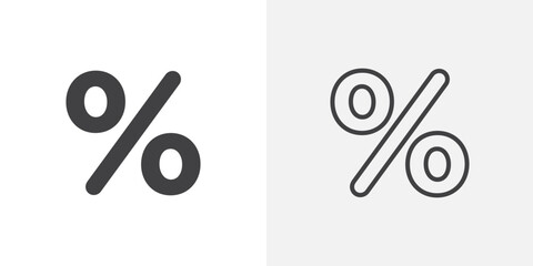 Poster - Percentage icon vector symbol for mobile apps and website UI designs.