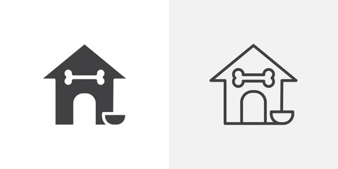Poster - Pet house icon vector symbol for mobile apps and website UI designs.