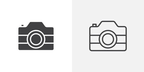Poster - Photo Camera icon vector symbol for mobile apps and website UI designs.