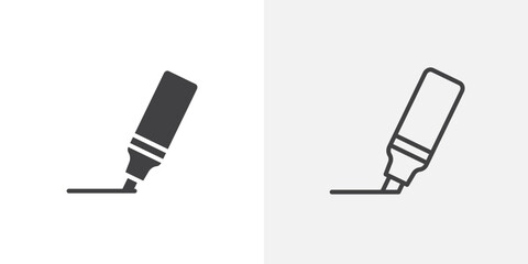 Poster - Marker icon vector symbol for mobile apps and website UI designs.