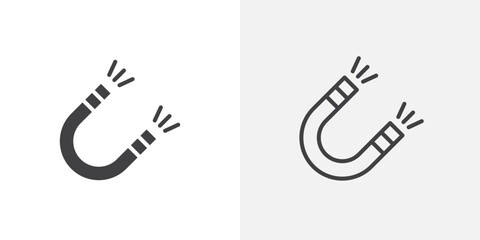 Poster - Magnet icon vector symbol for mobile apps and website UI designs.