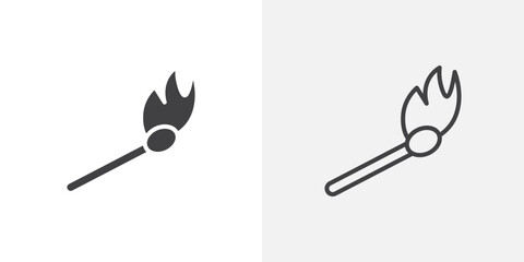 Poster - Matches icon vector symbol for mobile apps and website UI designs.