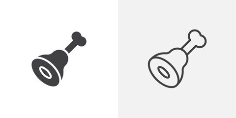 Poster - Meat icon vector symbol for mobile apps and website UI designs.