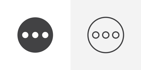 Poster - More icon vector symbol for mobile apps and website UI designs.