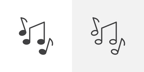 Poster - Music note icon vector symbol for mobile apps and website UI designs.