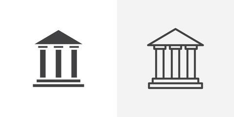 Poster - Museum icon vector symbol for mobile apps and website UI designs.