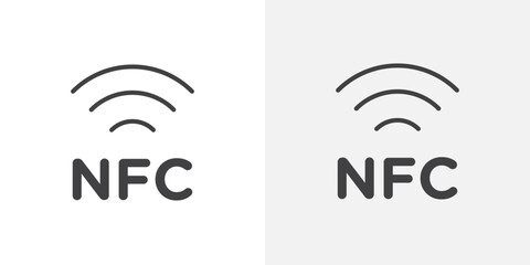 Poster - NFC icon vector symbol for mobile apps and website UI designs.
